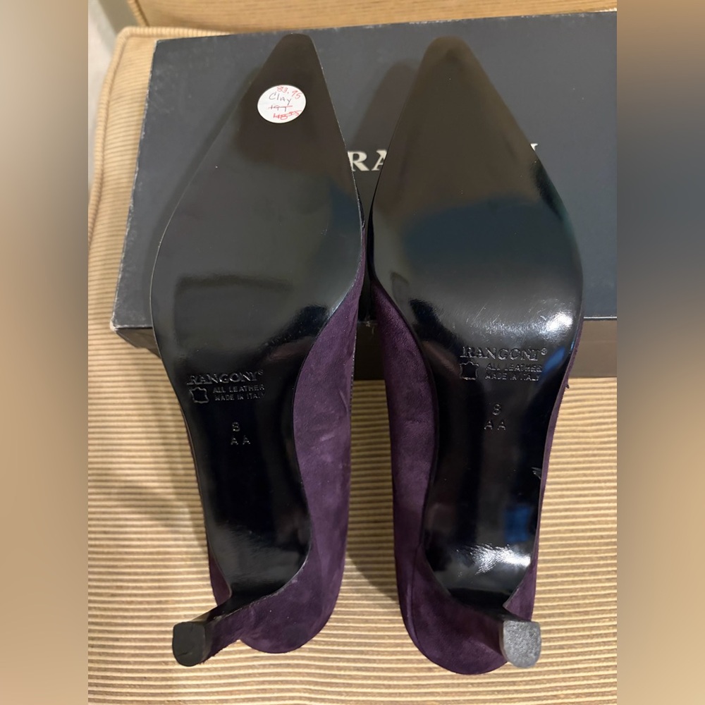 NWT Clay by Rangoni Italian Leather/Suede Women's Pumps - Size 8AA - Picture 15 of 17